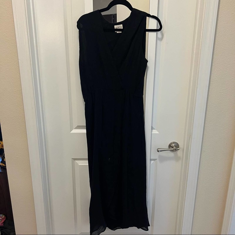 171 Mirth Black Cross Front Dress